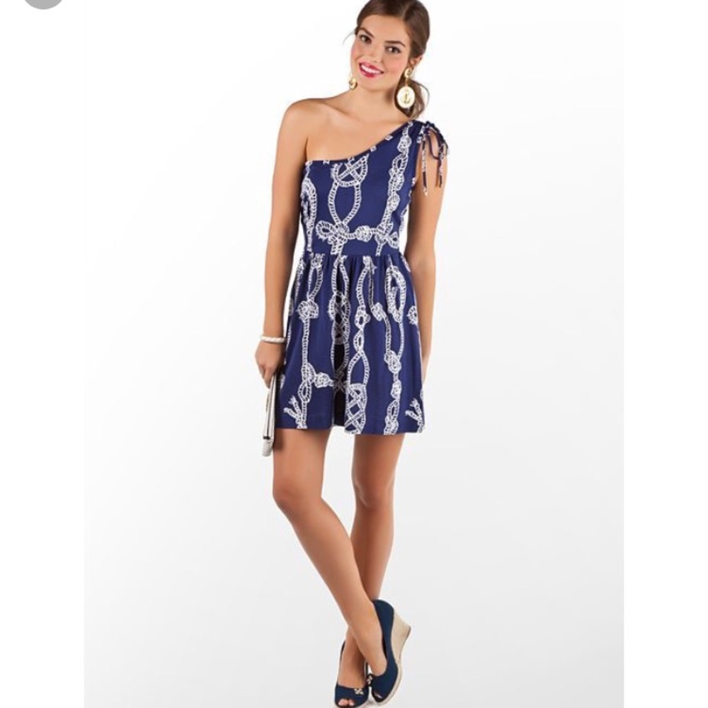 Lilly Pulitzer Navy Double Knot Dress xs